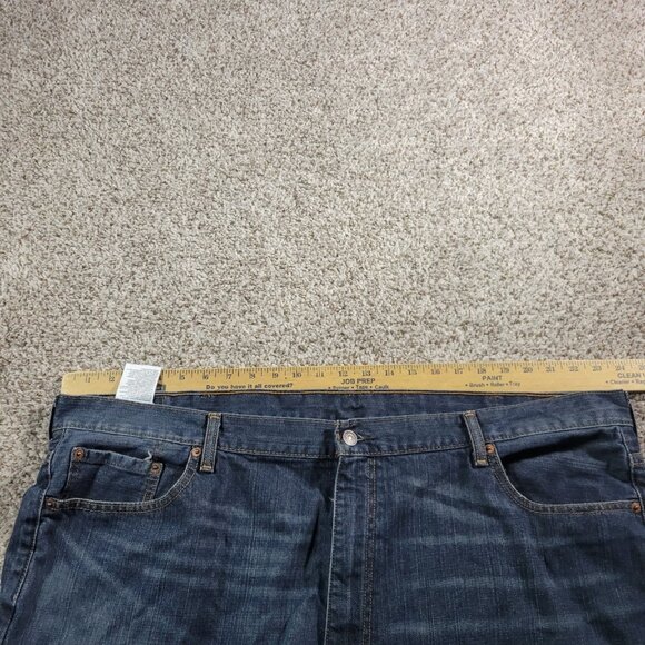 Levis 550 Jeans Mens 48x29 Relaxed Fit Straight Dark Wash Denim - Picture 3 of 6